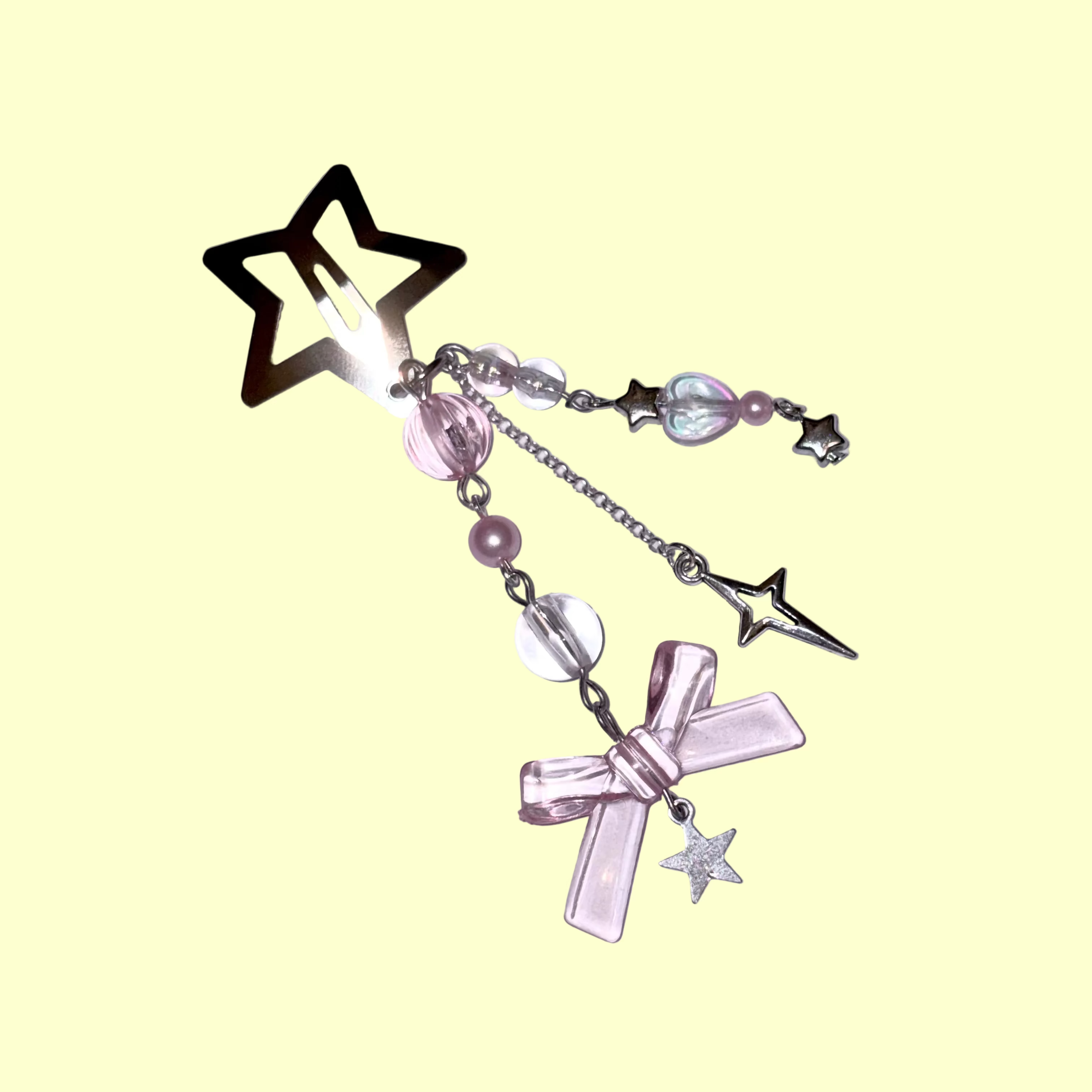 Pink Bow Hairclip