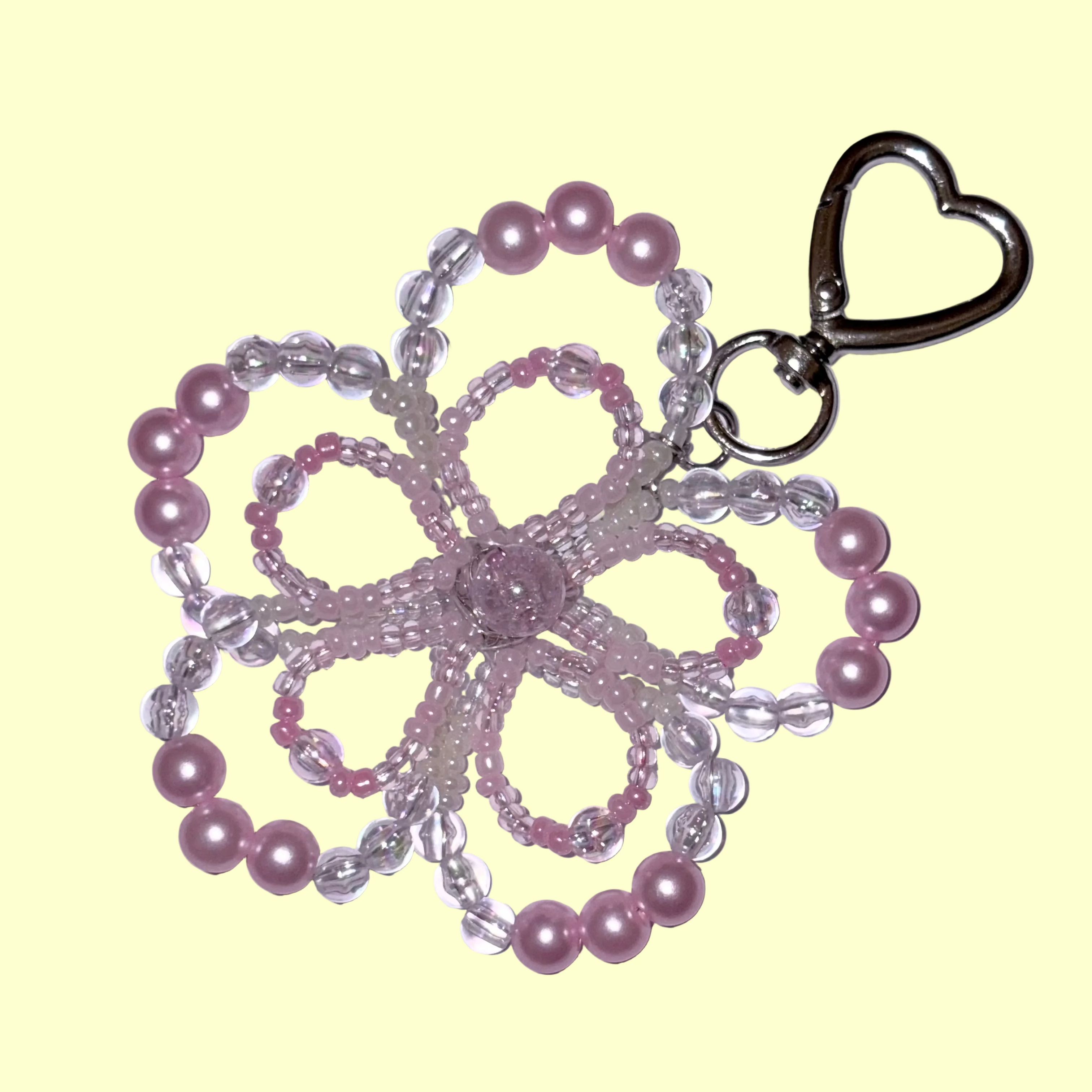 Rosy Petal Bag Charm