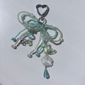 Teal Rose Bag Charm