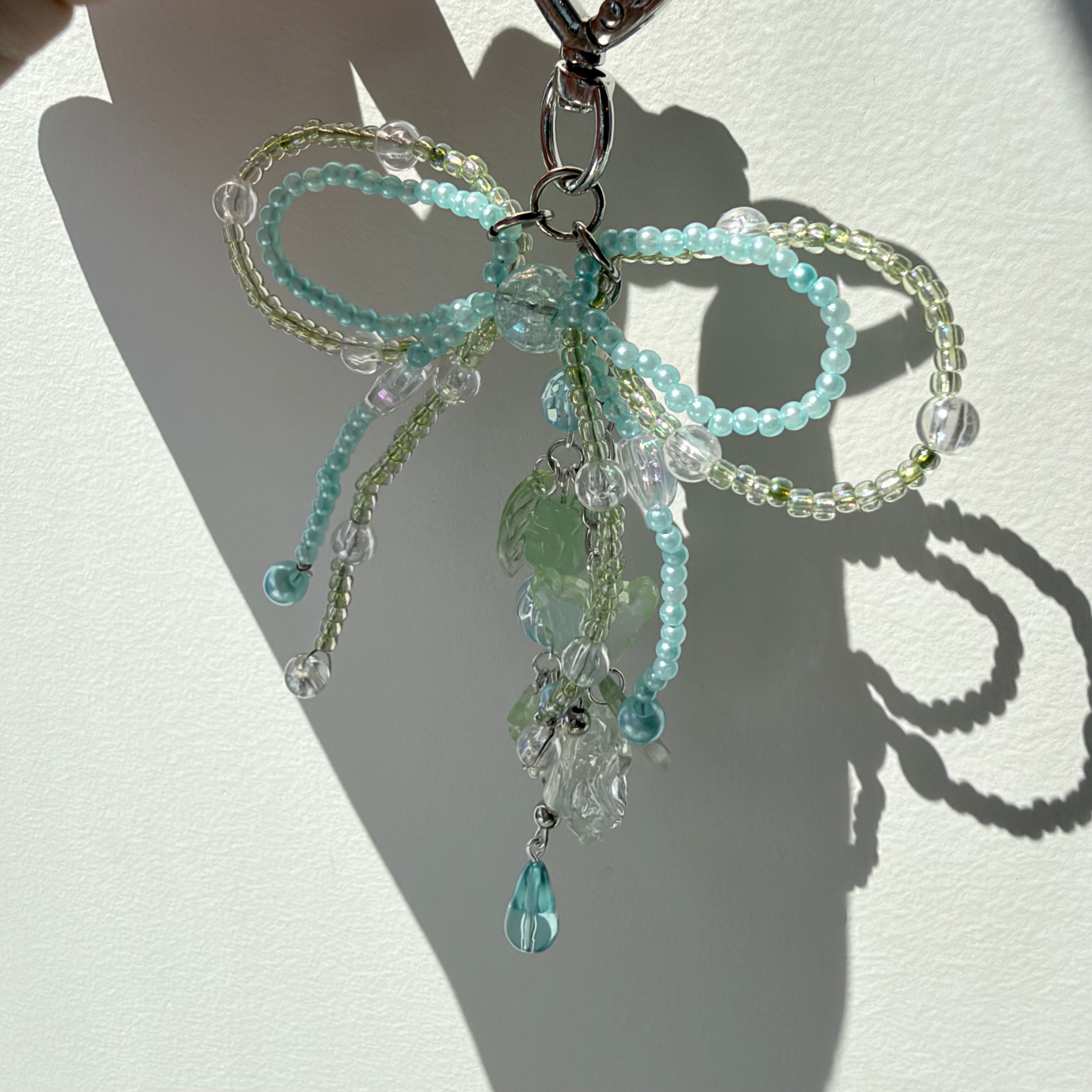 Teal Rose Bag Charm