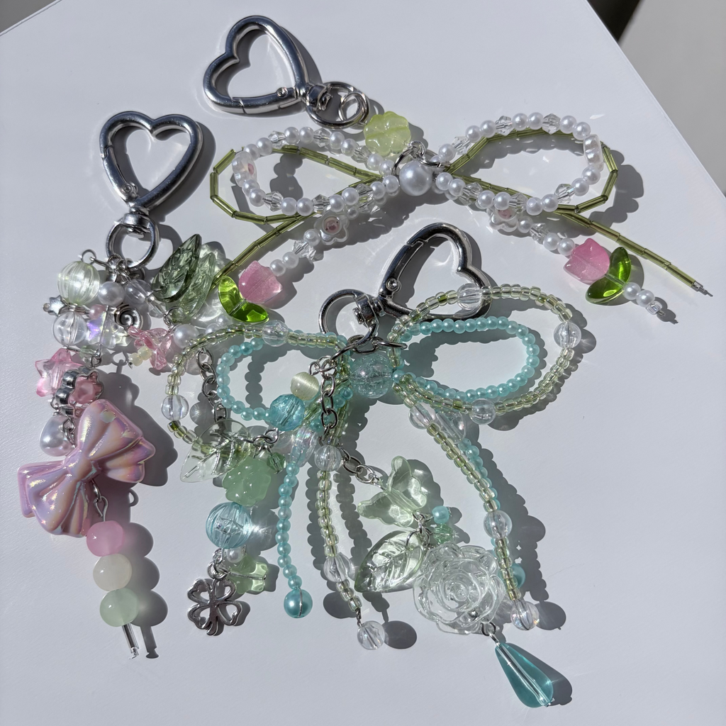 Teal Rose Bag Charm